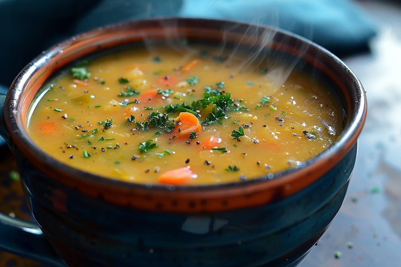 Recette facile et rapide de soupe aux légumes maison : délicieuse soupe traditionnelle pour l'hiver