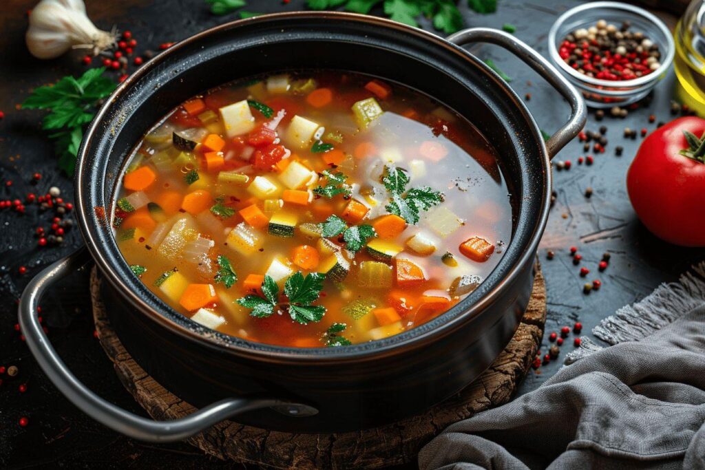 Recette facile et rapide de soupe aux légumes maison : délicieuse et traditionnelle