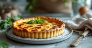 Quiche maison dorée et crémeuse, recette facile à préparer pour toutes les occasions