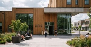 Centre de bien-être moderne avec espace de relaxation lumineux et atmosphère apaisante